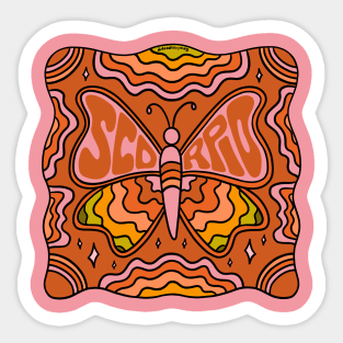Scorpio Butterfly Sticker